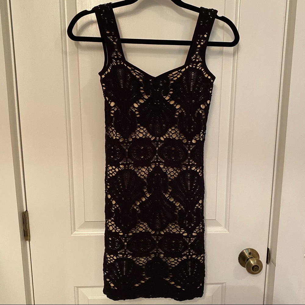 FREE PEOPLE INTIMATELY DRESS BLACK LACE MINI Size M